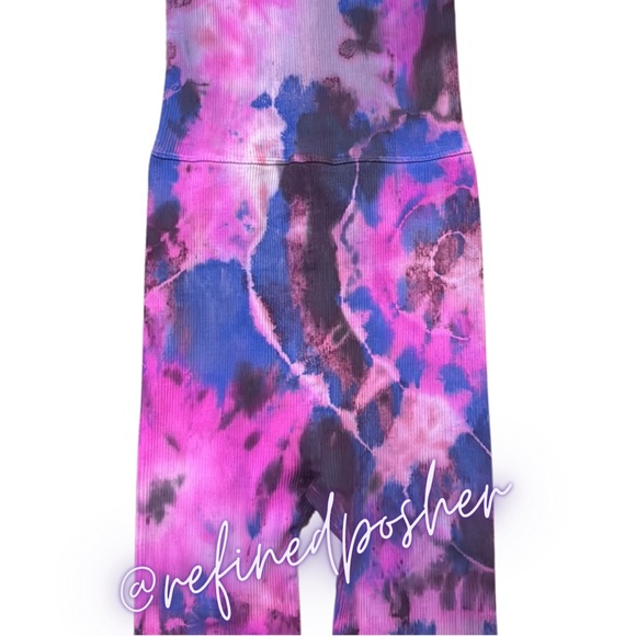 Free People Movement Happiness Runs Onesie size M/L NEW White Tie Dye - Picture 5 of 7